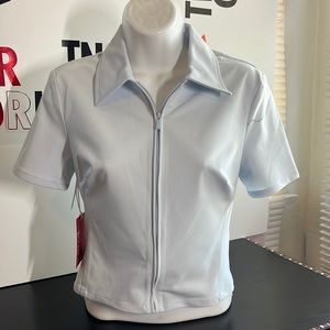 Aritzia color fluid blue Alice Blouse